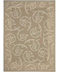 Safavieh Courtyard CY7108 Dark Beige and Beige 8' x 11' Sisal Weave Outdoor Area Rug