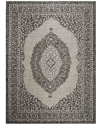 Safavieh Courtyard CY8751 Light Gray and Black 8' x 11' Sisal Weave Outdoor Area Rug