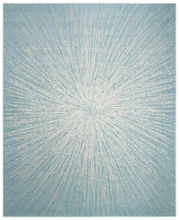 Safavieh Evoke EVK228 Aqua and Ivory 8' x 10' Area Rug