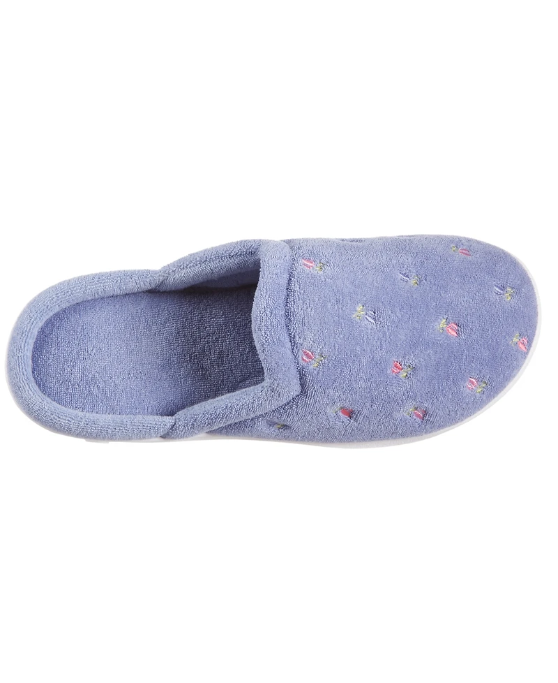 Isotoner Signature Women's Secret Sole Embroidered Clog Slippers