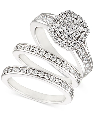Diamond Three-Piece Ring Set (2 ct. t.w.) 14k White, Yellow and Rose Gold