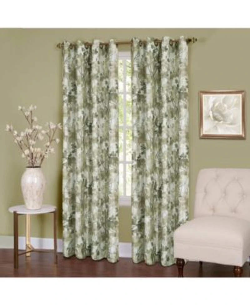 Achim Tranquil Lined Grommet Window Curtain Panels