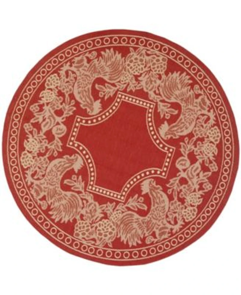 Safavieh Courtyard Red Natural Sisal Weave Area Rug Collection