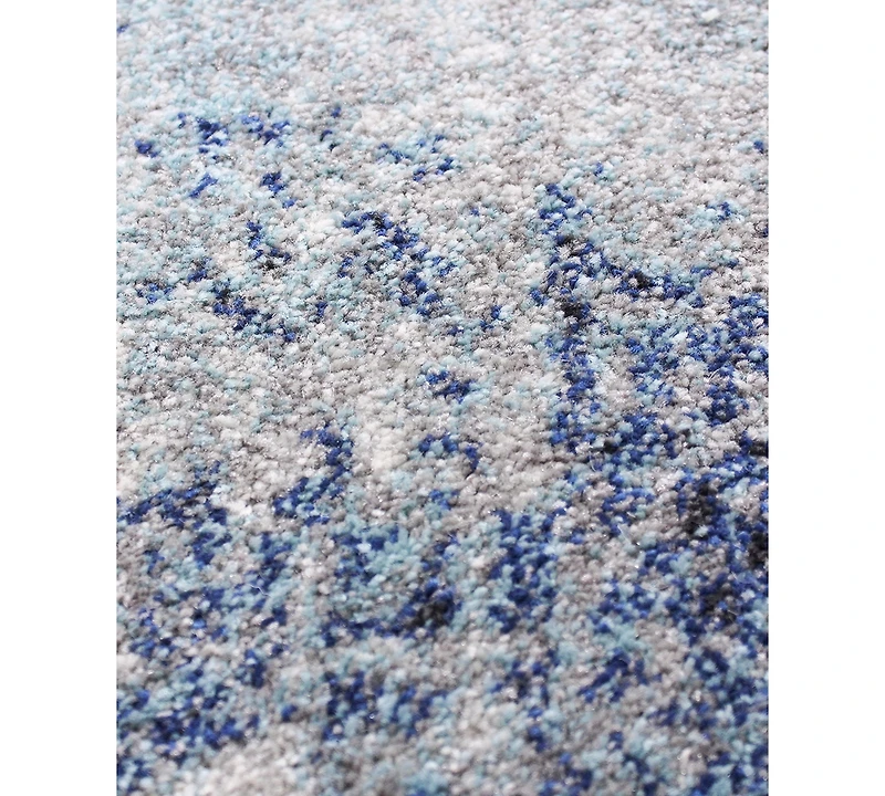 Bashian Medley 5570A Ivory/Blue 2'6" x 8' Runner Area Rug