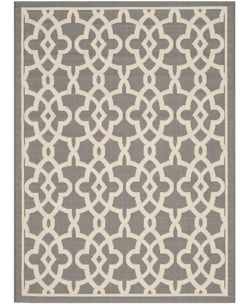 Safavieh Courtyard CY6071 Gray and Beige 8' x 11' Outdoor Area Rug