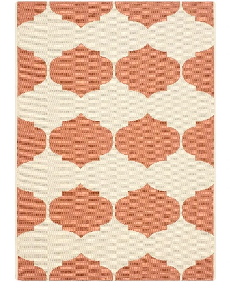 Safavieh Courtyard CY6162 Beige and Terracotta 5'3" x 7'7" Outdoor Area Rug