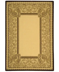 Safavieh Courtyard CY2965 Natural and Chocolate 8' x 11' Outdoor Area Rug