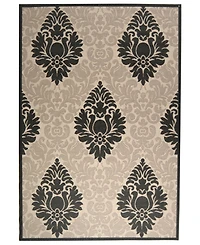 Safavieh Courtyard CY2714 Sand and Black 5'3" x 7'7" Sisal Weave Outdoor Area Rug
