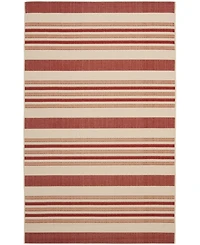Safavieh Courtyard CY7062 Beige and Red 8' x 11' Outdoor Area Rug