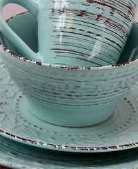 Elama Malibu Waves 16 Pc. Dinnerware Set, Service for 4