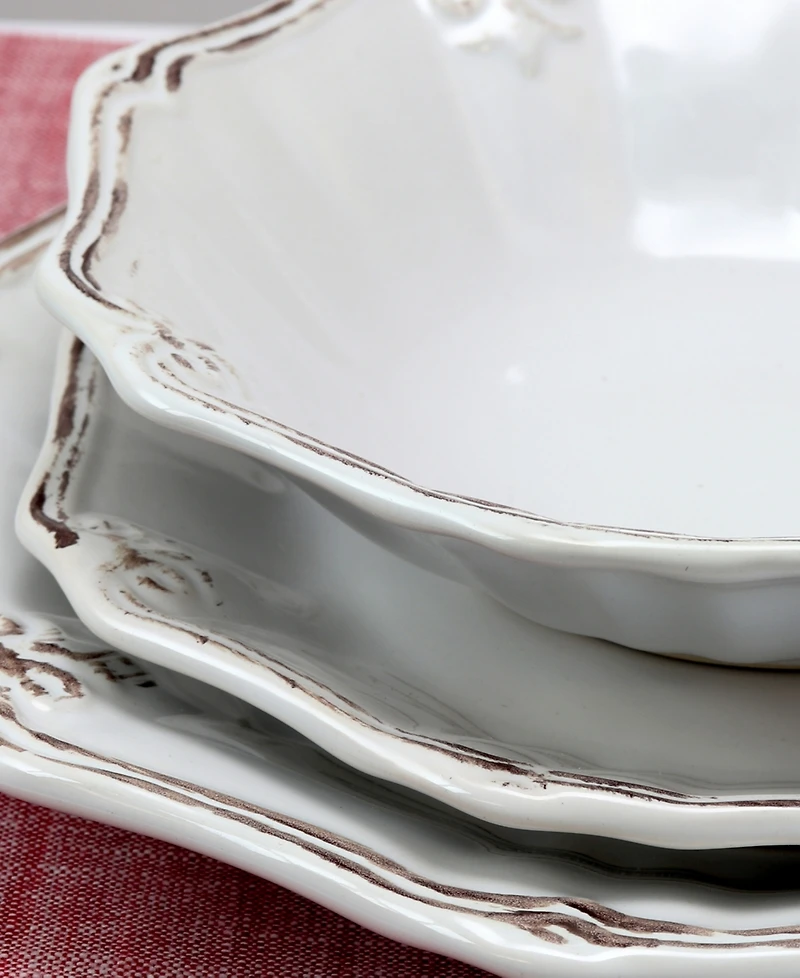 Elama Fleur De Lys 20 Pc. Dinnerware Set, Service for 4