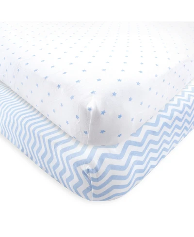 Luvable Friends Fitted Knit Crib Sheet, 2-Pack