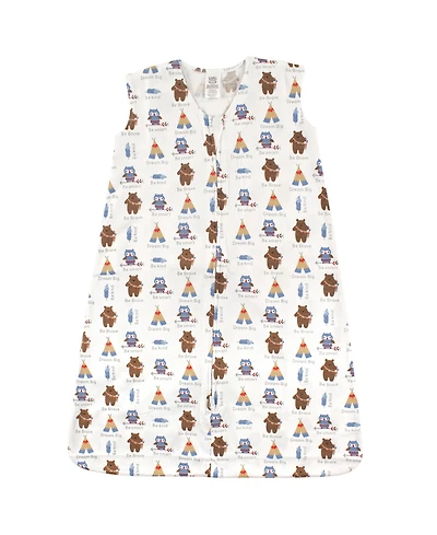 Luvable Friends Baby Boys Unisex Sleeveless Jersey Cotton Sleep Sack & Multi-Use Blanket