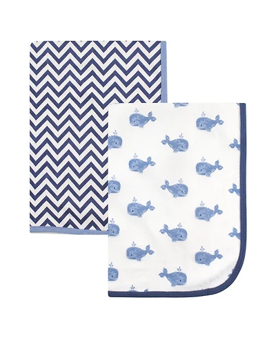Hudson Baby Boys Extra Soft Cotton Swaddle Blankets