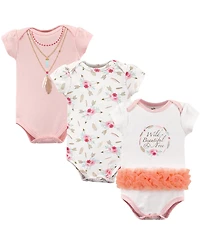 Little Treasure Baby Girls Cotton Single-Piece Clothing