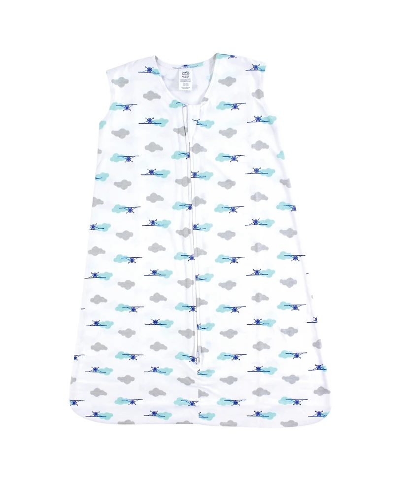 Luvable Friends Baby Boys Unisex Sleeveless Jersey Cotton Sleep Sack & Multi-Use Blanket