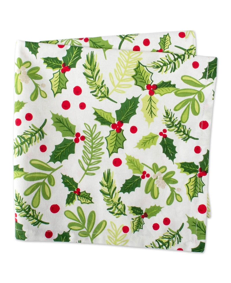 Boughs of Holly Print Napkin, Set of 6