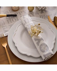 Multi Bead Napkin Ring, Set of 6