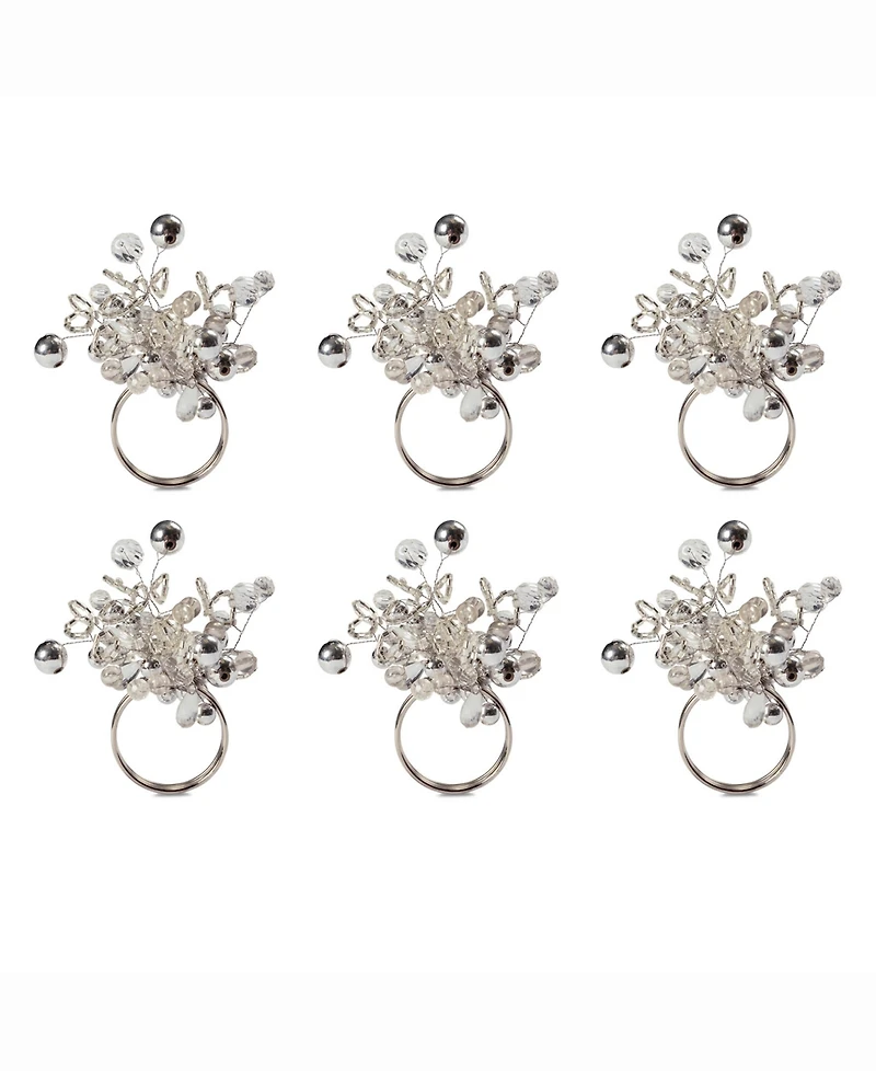 Multi Bead Napkin Ring, Set of 6