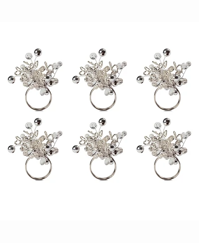 Multi Bead Napkin Ring, Set of 6