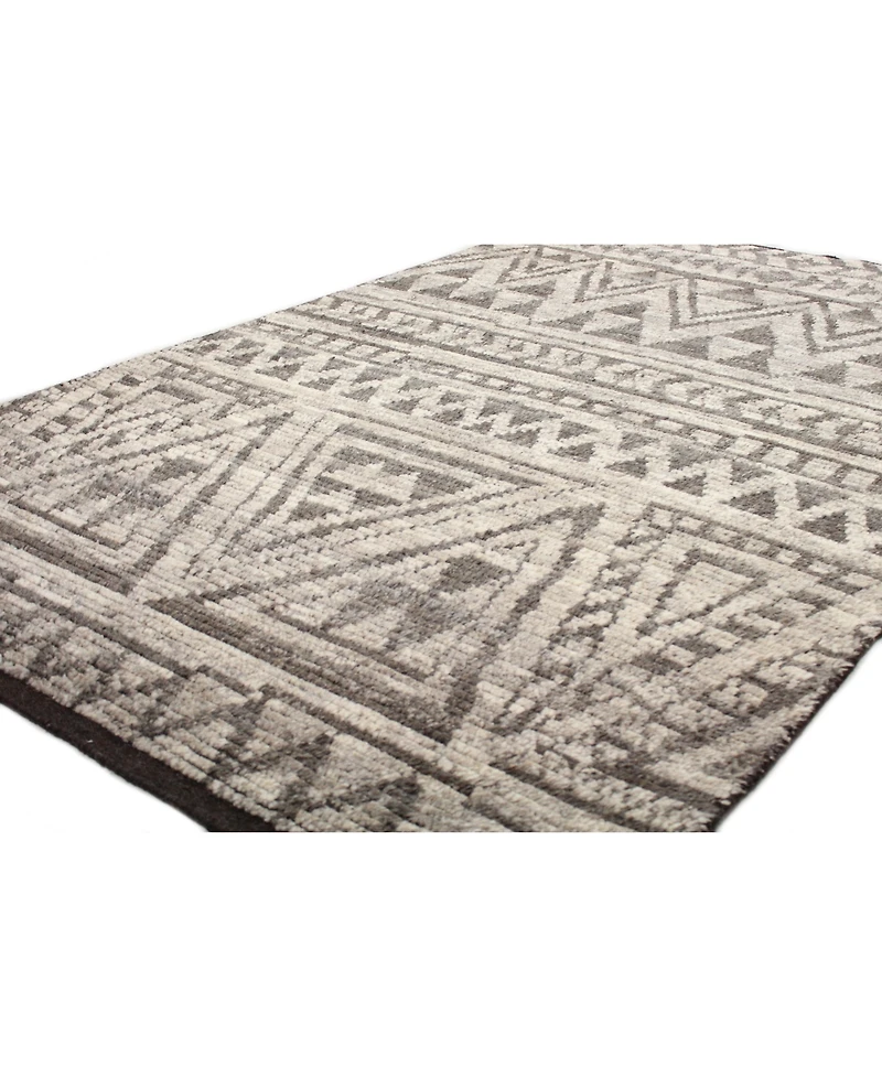 Bashian Natural Wool Nat-21 Gray 5' x 7'6" Area Rug