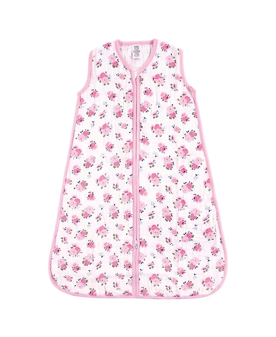 Luvable Friends Baby Girls Sleeveless Muslin Cotton Sleeping Bag, Sack, Blanket