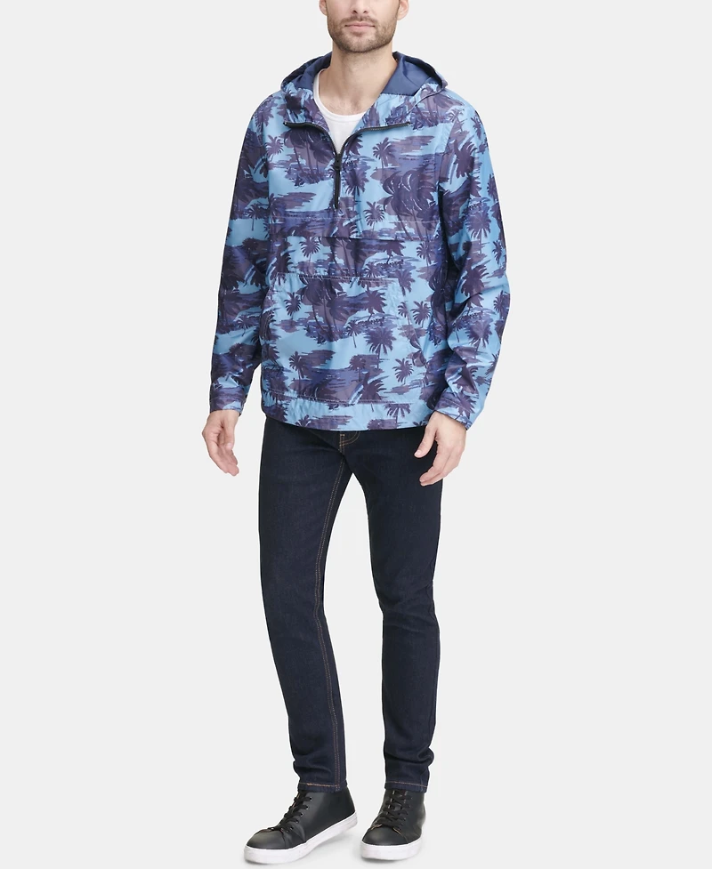 Levi's Men's Water-Resistant Palm-Print 1/2-Zip Jacket