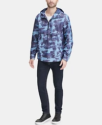 Levi's Men's Water-Resistant Palm-Print 1/2-Zip Jacket