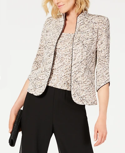 Alex Evenings Petite Printed Jacket and Top Set