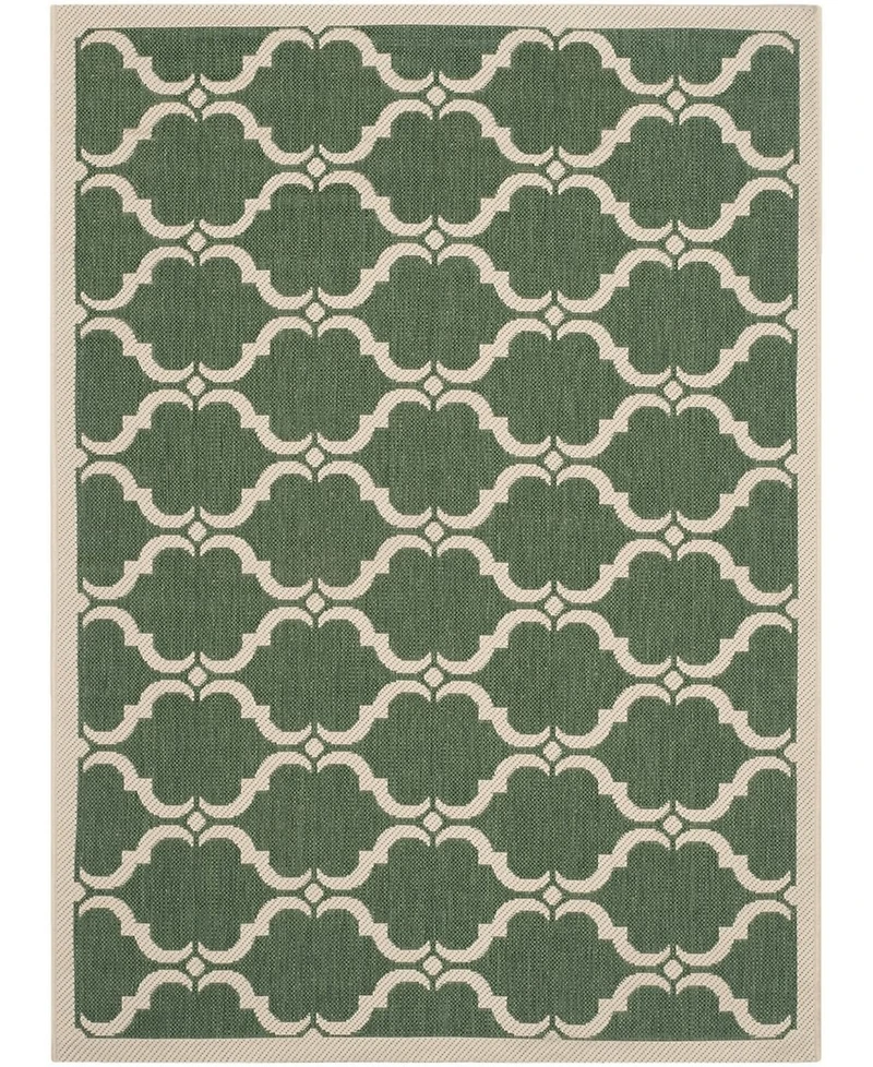 Safavieh Courtyard CY6009 Dark Green and Beige 5'3" x 7'7" Outdoor Area Rug