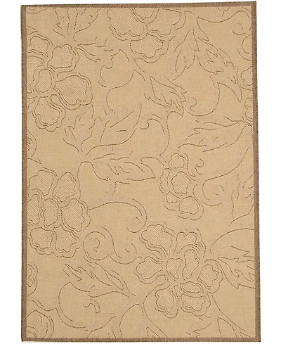 Safavieh Courtyard CY2726 Natural and Brown 5'3" x 7'7" Outdoor Area Rug