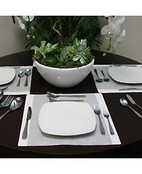 Hammered 46 Piece Flatware Set with Wire Caddy