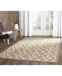 Safavieh Courtyard CY6071 Mocha and Beige 5'3" x 7'7" Outdoor Area Rug