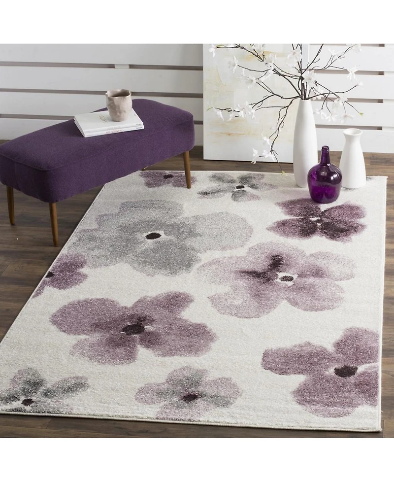 Safavieh Adirondack Ivory and Purple 5'1" x 7'6" Area Rug