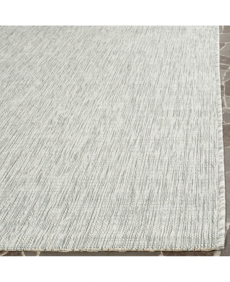 Safavieh Courtyard CY8576 Gray and Turquoise 5'3" x 7'7" Sisal Weave Outdoor Area Rug