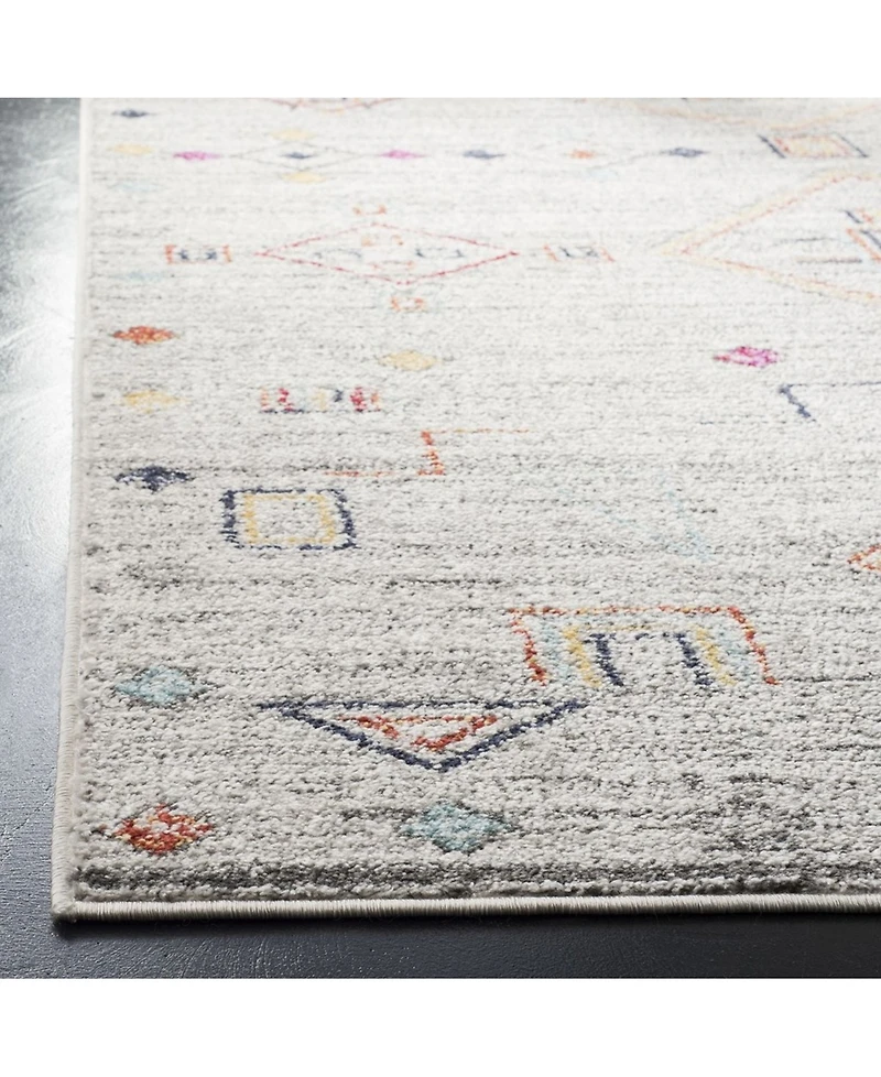 Safavieh Adirondack 208 Light Gray and Red 5'1" x 7'6" Sisal Weave Area Rug