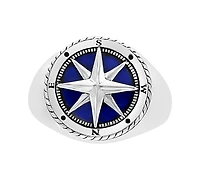 Effy Men's Lapis Lazuli Compass Ring in Sterling Silver