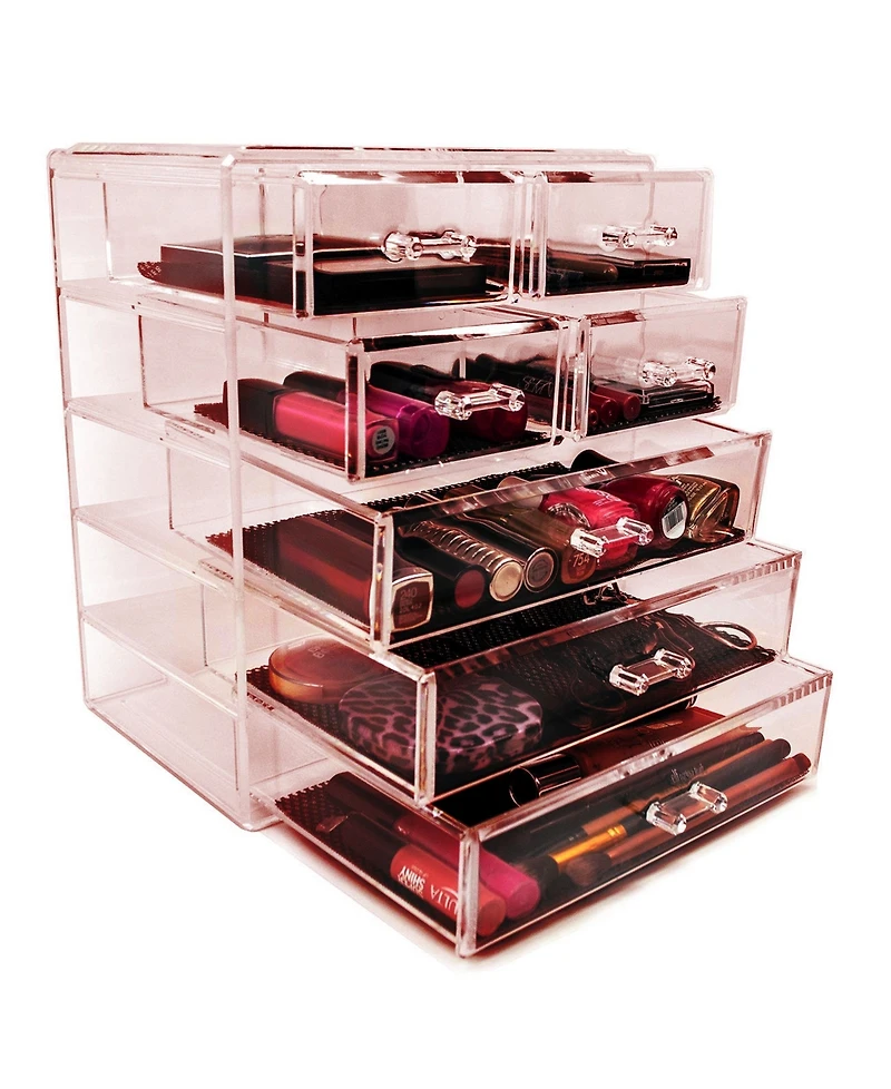 Sorbus 6 Drawer Acrylic Makeup Organizer Case for Cosmetics, Makeup and jewelry - Drawers with Diamond Detail