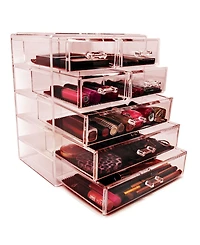 Sorbus 6 Drawer Acrylic Makeup Organizer Case for Cosmetics, Makeup and jewelry - Drawers with Diamond Detail