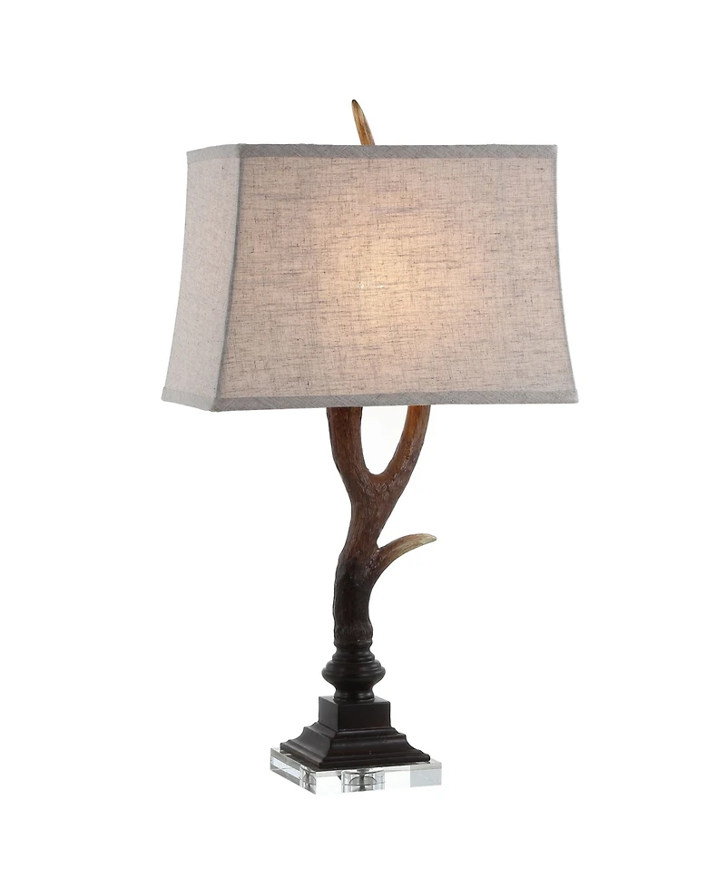 Jonathan Y Antler Rustic Resin/Crystal Led Table Lamp