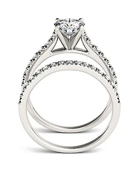 Moissanite Bridal Set (1-5/8 ct. t.w. Diamond Equivalent) 14k white gold