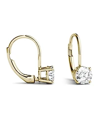Moissanite Leverback Earrings (1 ct. t.w. Diamond Equivalent) in 14k white or yellow gold