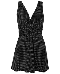 Miraclesuit Plus Allover Slimming Pin-Point Marais Swimdress