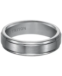 Triton Men's Tungsten Carbide Ring, 6mm Comfort Fit Wedding Band