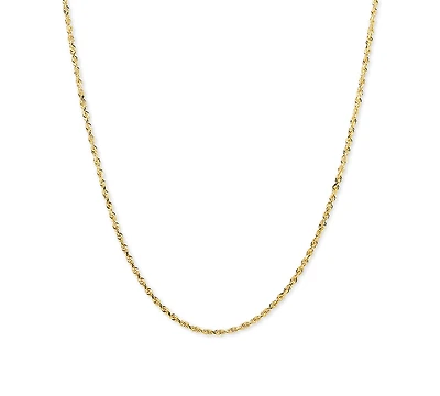 Glitter Rope 24" Chain Necklace (1-7/8mm) in 14k Gold