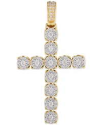 Diamond Cross Pendant (2-1/2 ct. t.w.) in 10k Gold & White Gold