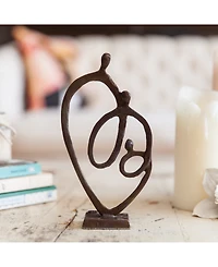 Danya B. Family of 3 Heart Ring of Love Bronze Sculpture