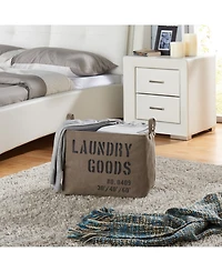 Danya B Army Canvas Laundry Basket
