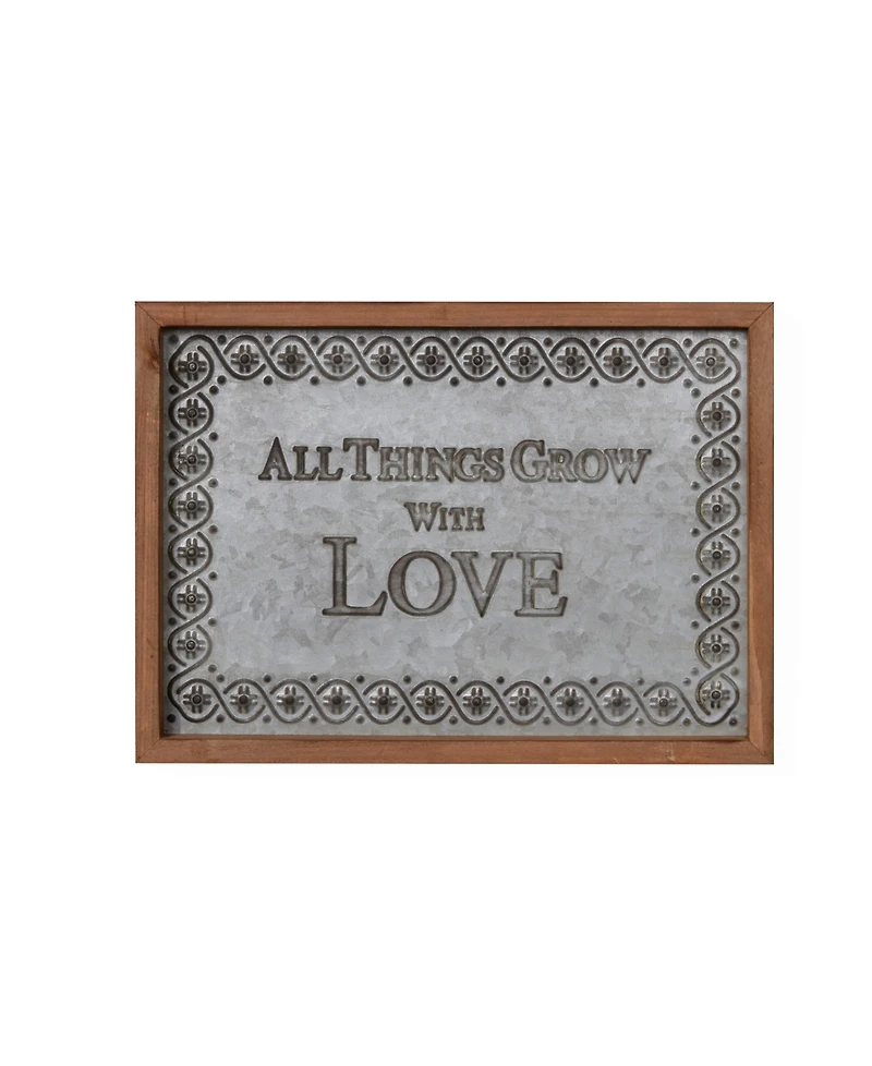 Danya B. "All Things Grow with Love" Framed Metal Art