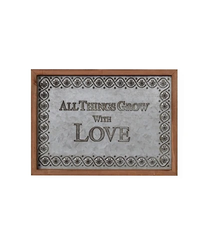 Danya B. "All Things Grow with Love" Framed Metal Art